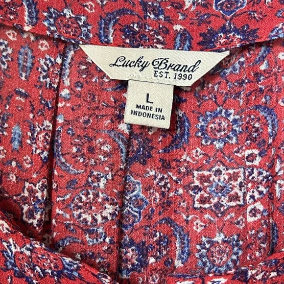 Boho Tapestry Print Peasant Blouse - Picture 10 of 11